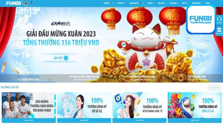 Giao diện Fun88 đơn giản và khoa học dễ sử dụng